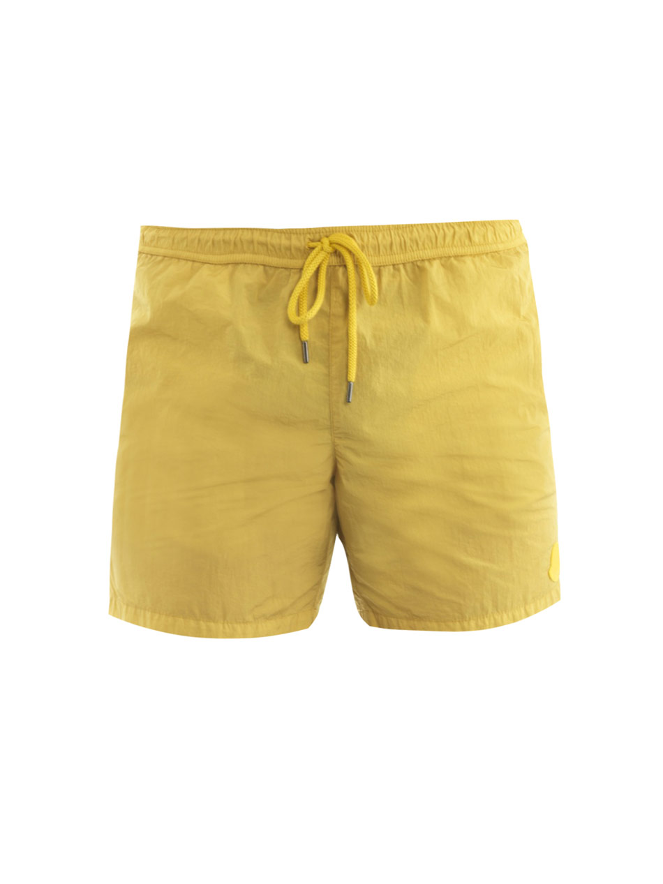 yellow moncler swim shorts