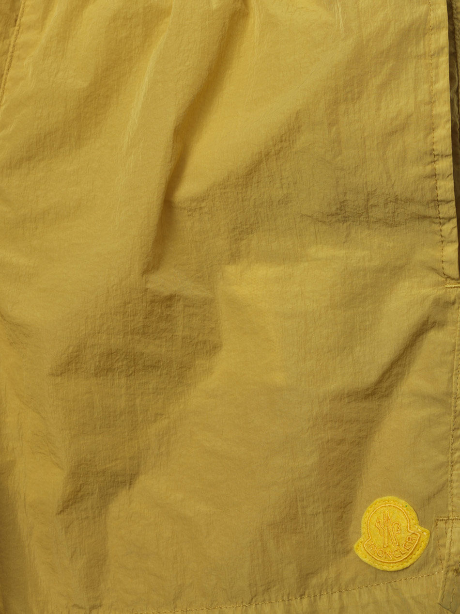 yellow moncler swim shorts