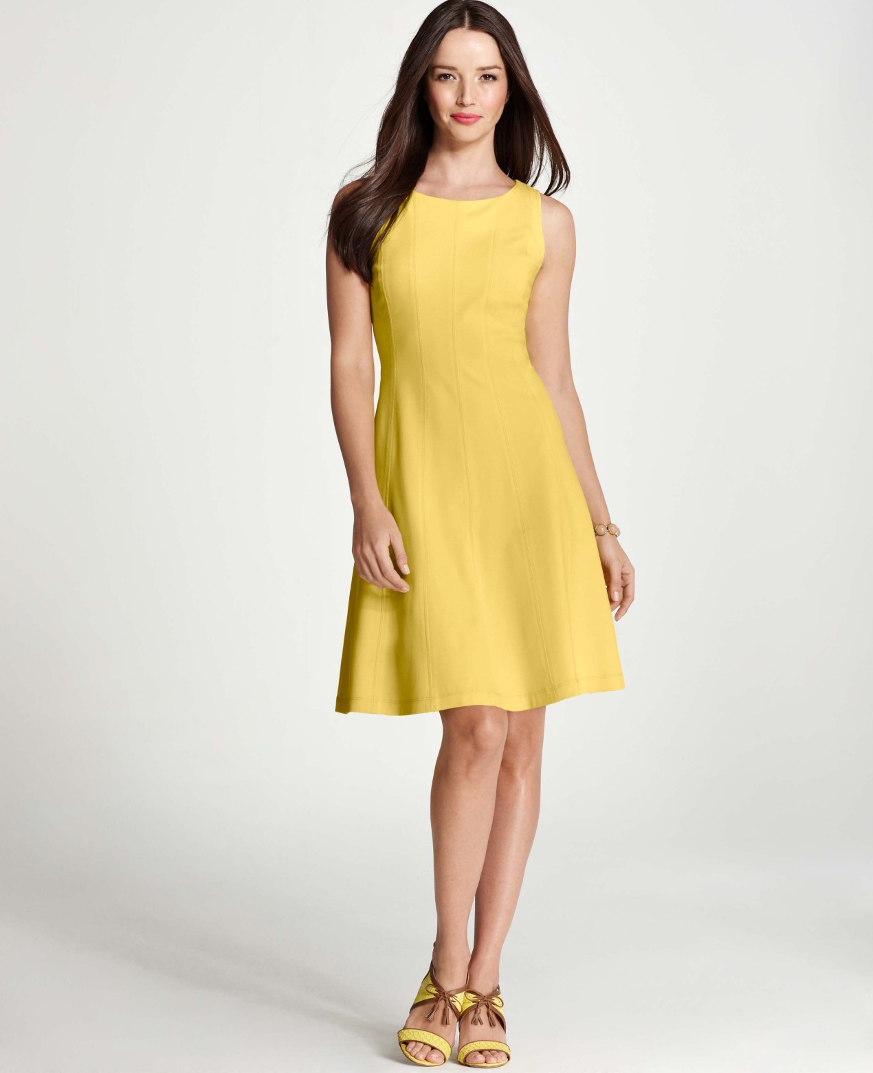 ann taylor yellow dress