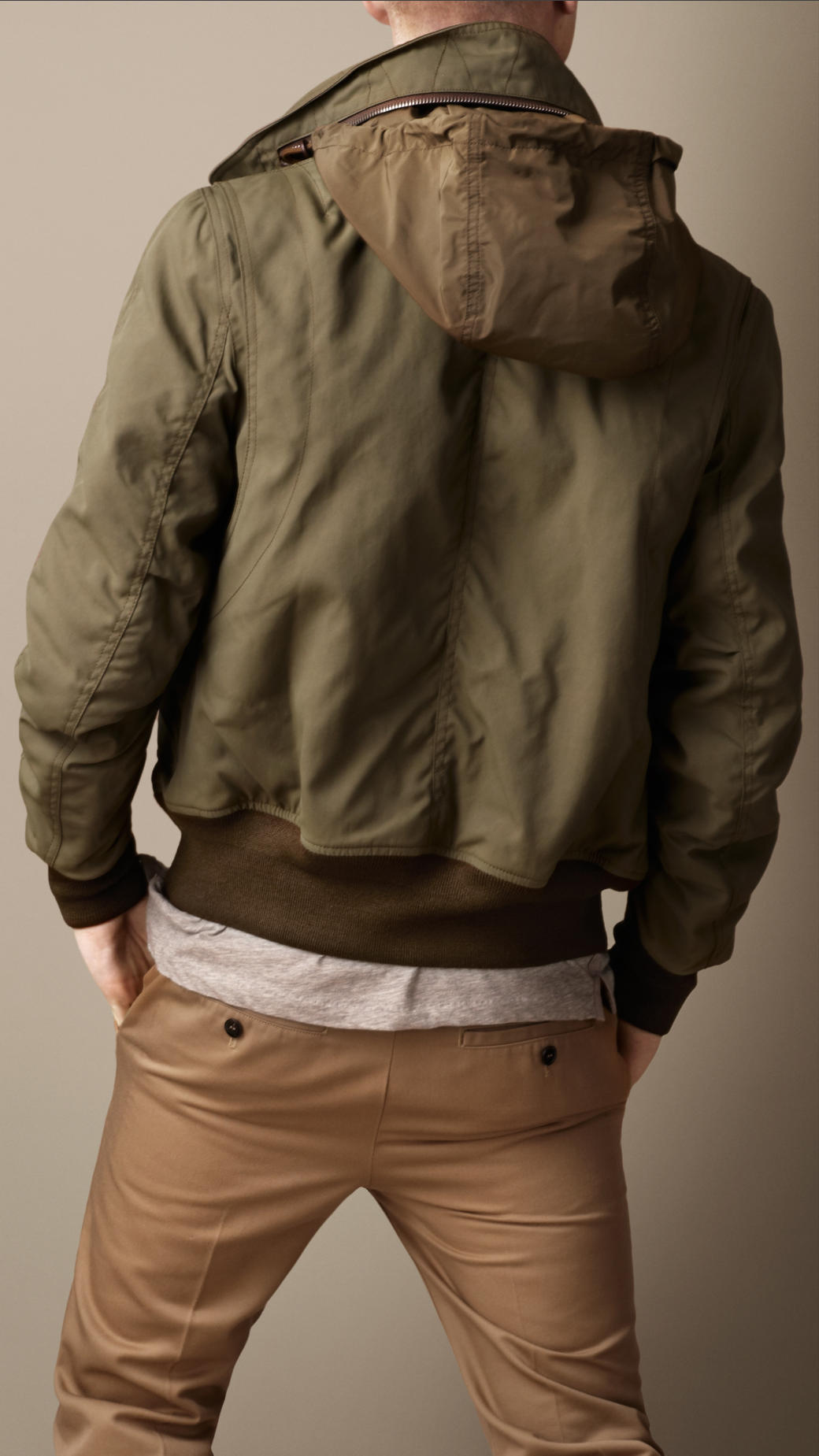 Lyst - Burberry Brit Waxed Cotton Bomber Jacket in Green for Men
