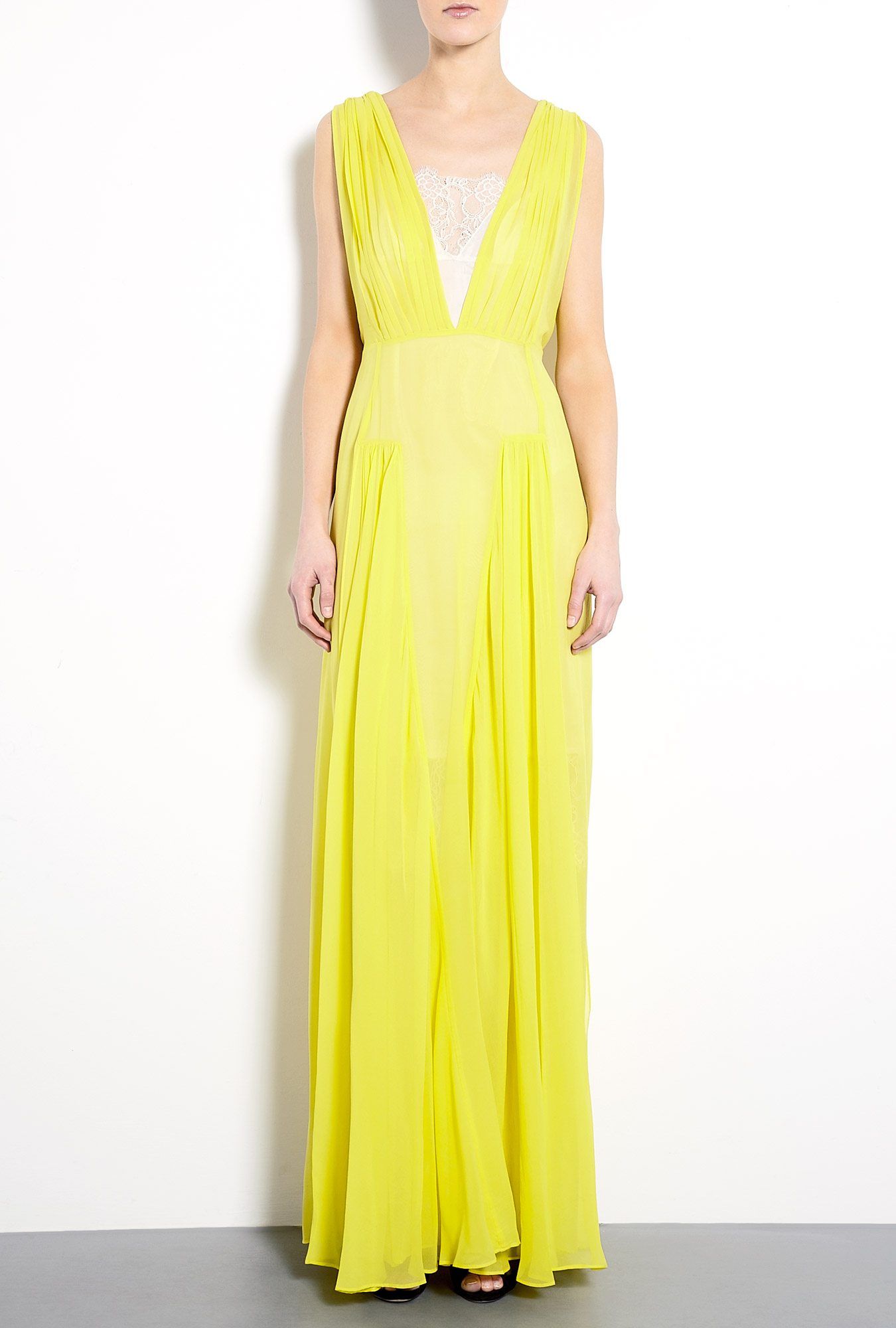 By Malene Birger Nadra Silk Maxi Dress in Yellow | Lyst