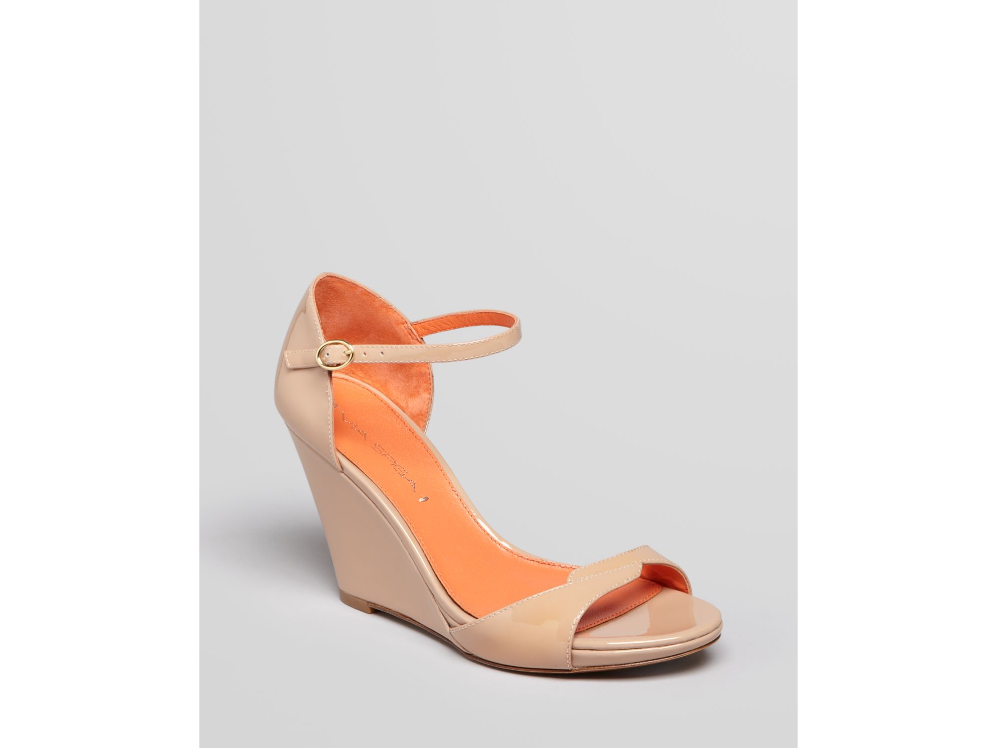 nude ankle strap wedges