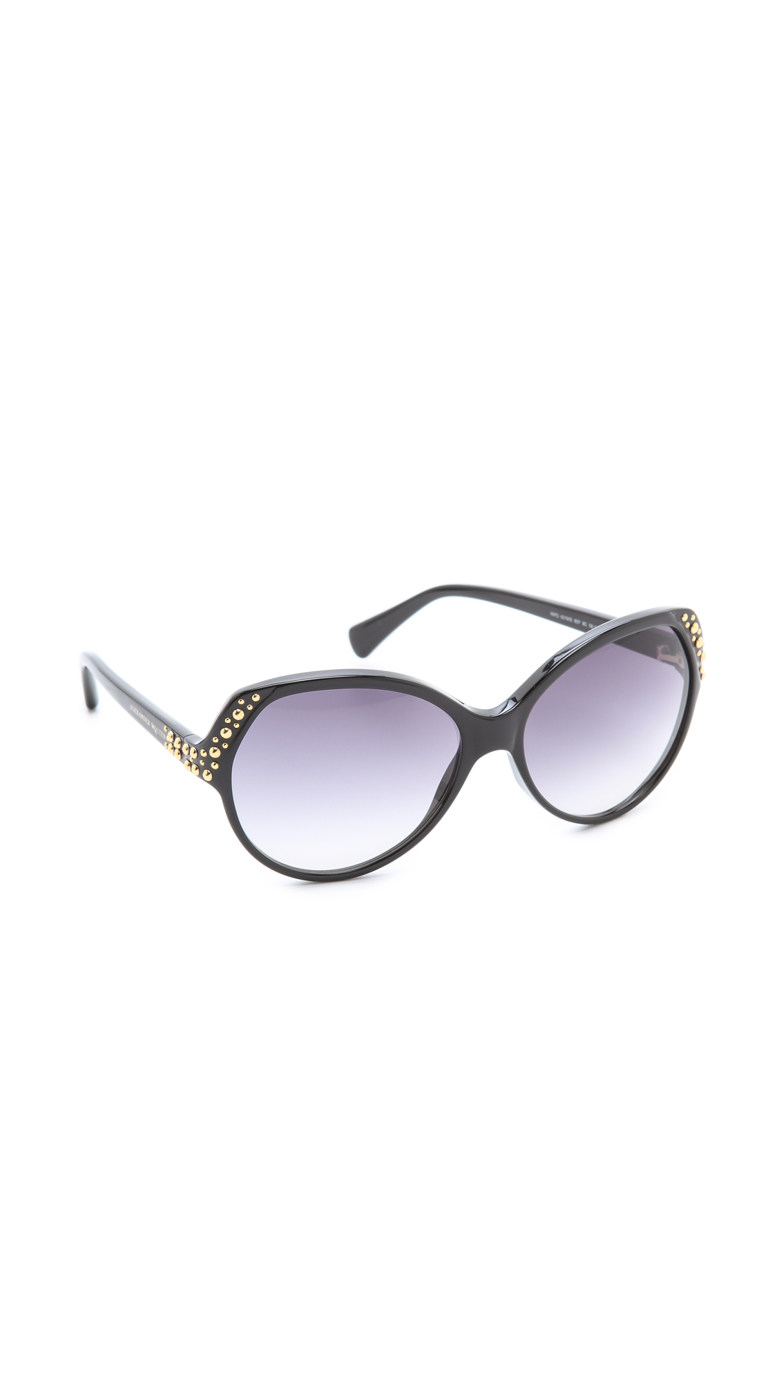 Lyst Alexander mcqueen Glam Studded Sunglasses in Blue