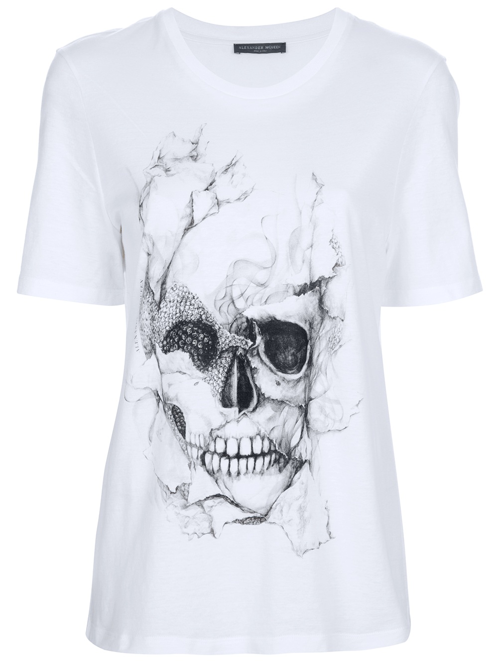 white alexander mcqueen t shirt