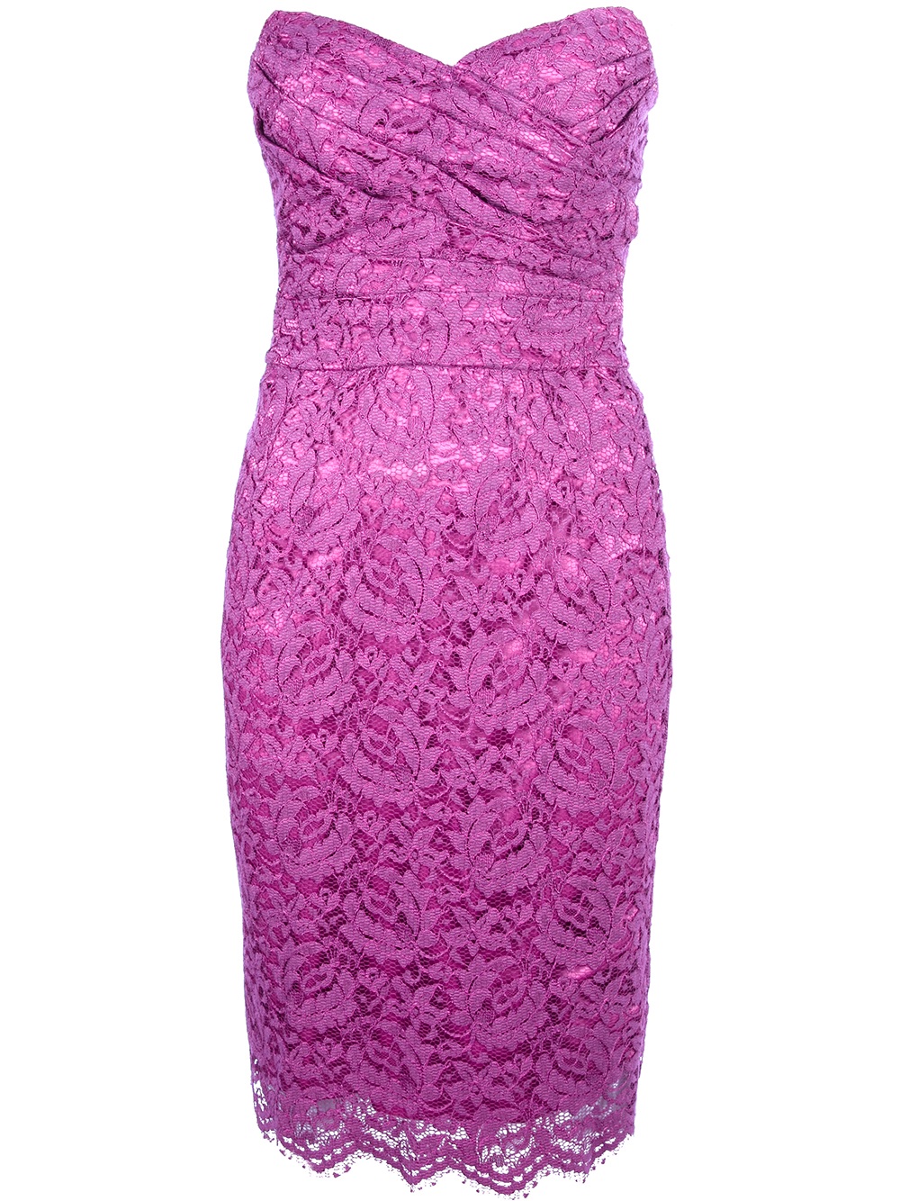 Dolce & Gabbana Strapless Dress in Purple - Lyst