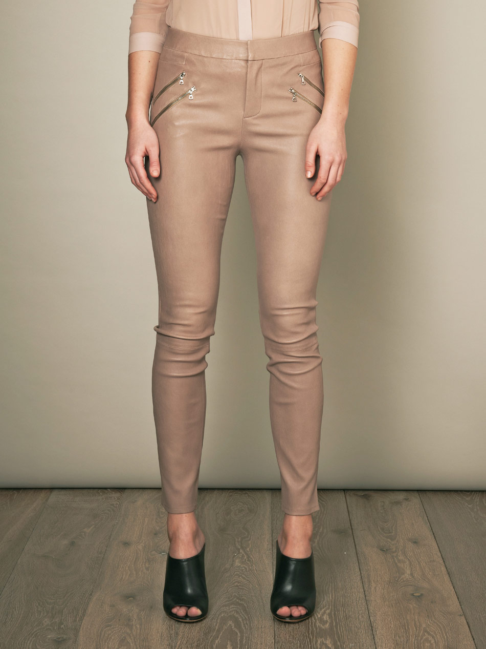 Claudette Skinny Leather Trousers 