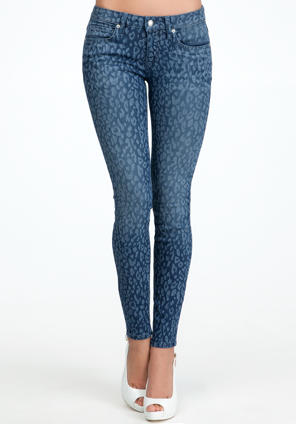 blue leopard jeans