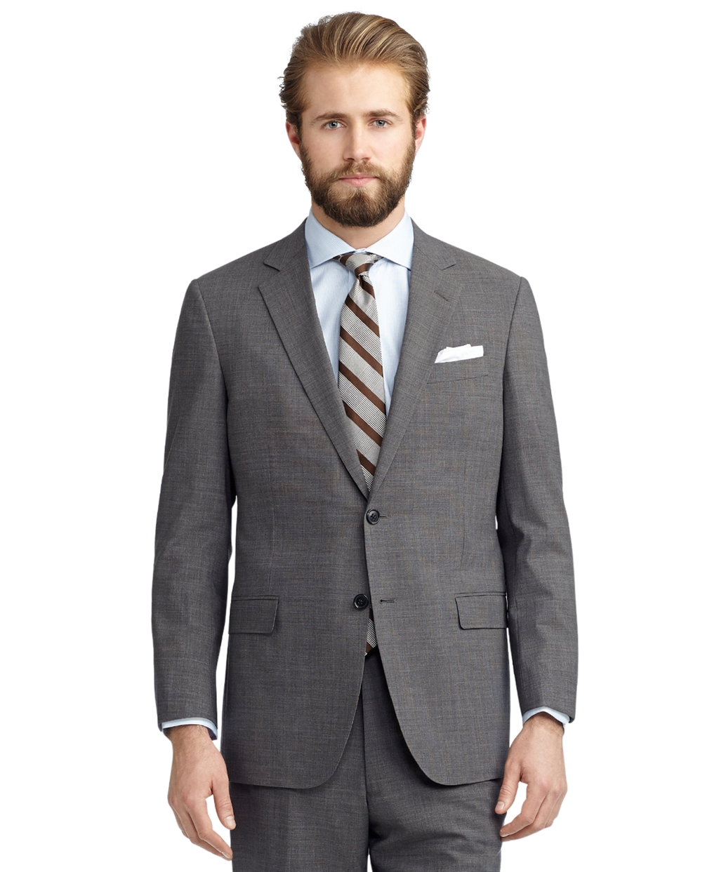 Brooks Brothers Brookscool Fitzgerald Fit Grey Tic Suit in Gray for Men