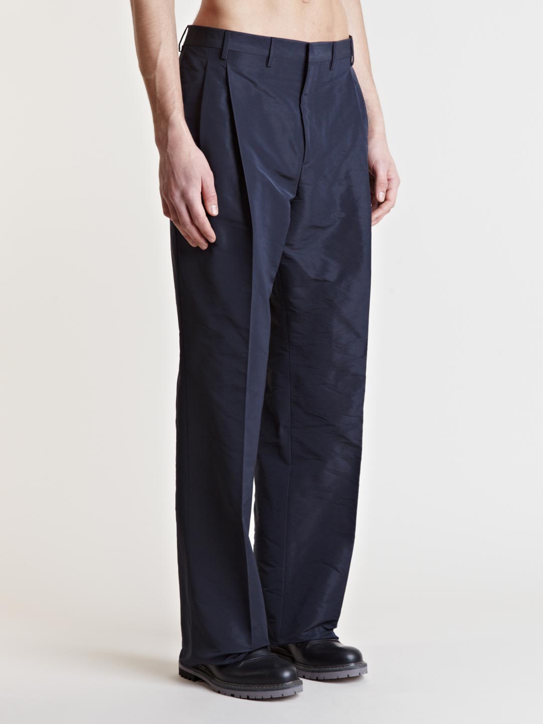 Lyst - Lanvin Wide Leg Trousers in Blue for Men