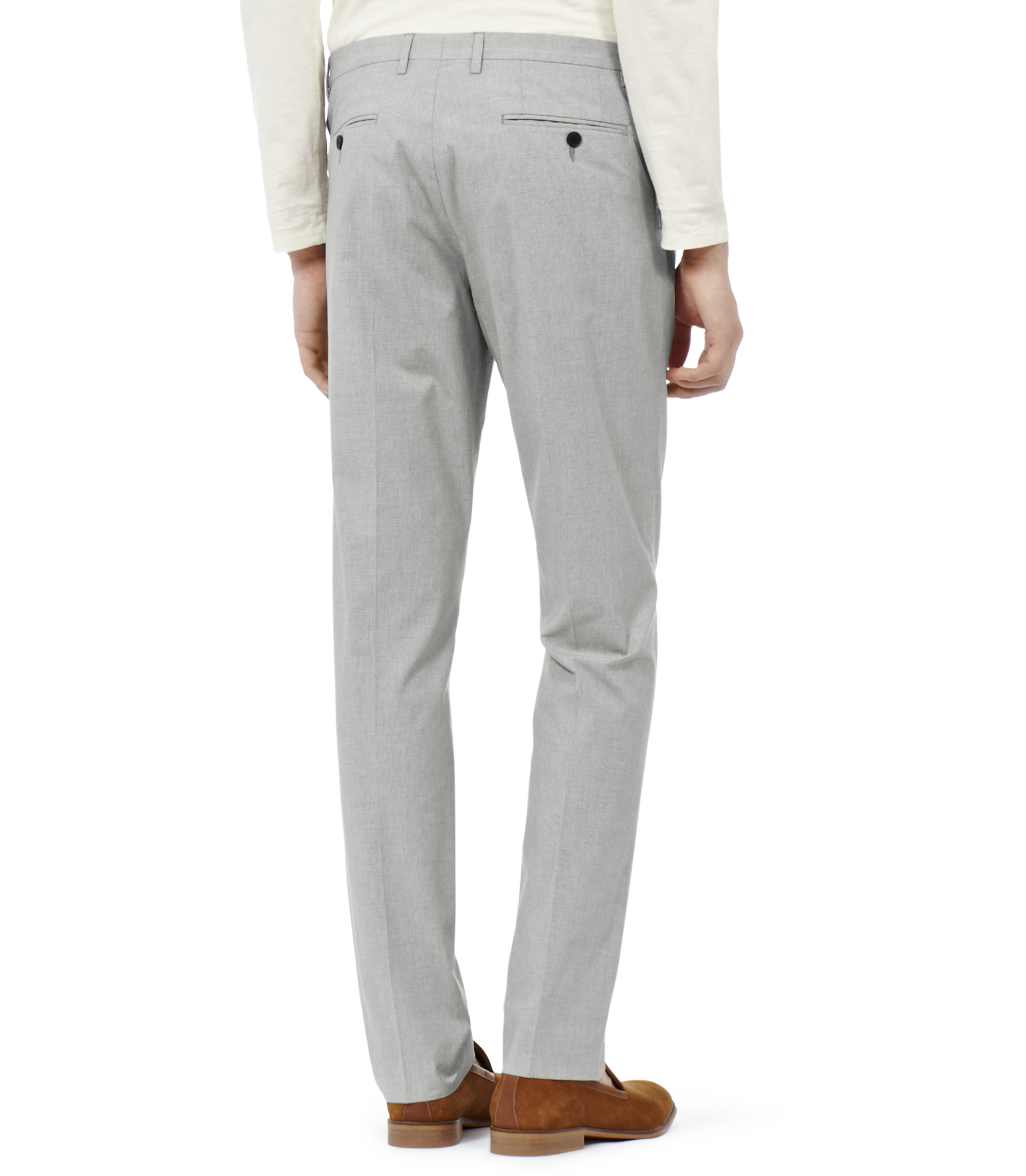 Lyst Reiss Harding T Dogtooth Trousers in Gray for Men