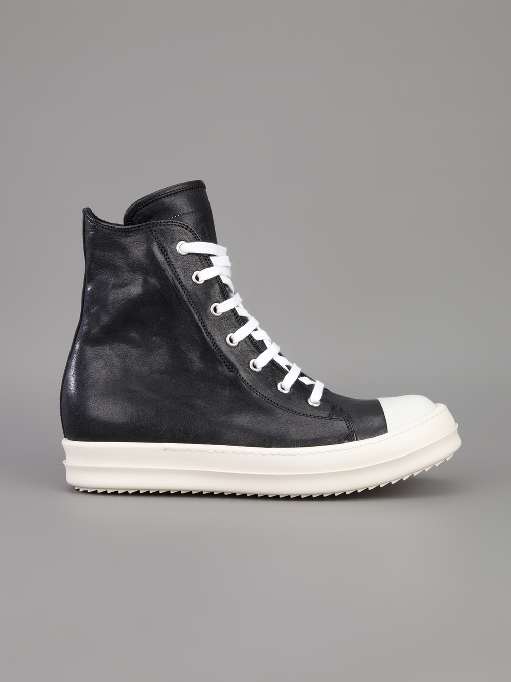 Lyst - Rick Owens Ramones Hightop Trainer in Black