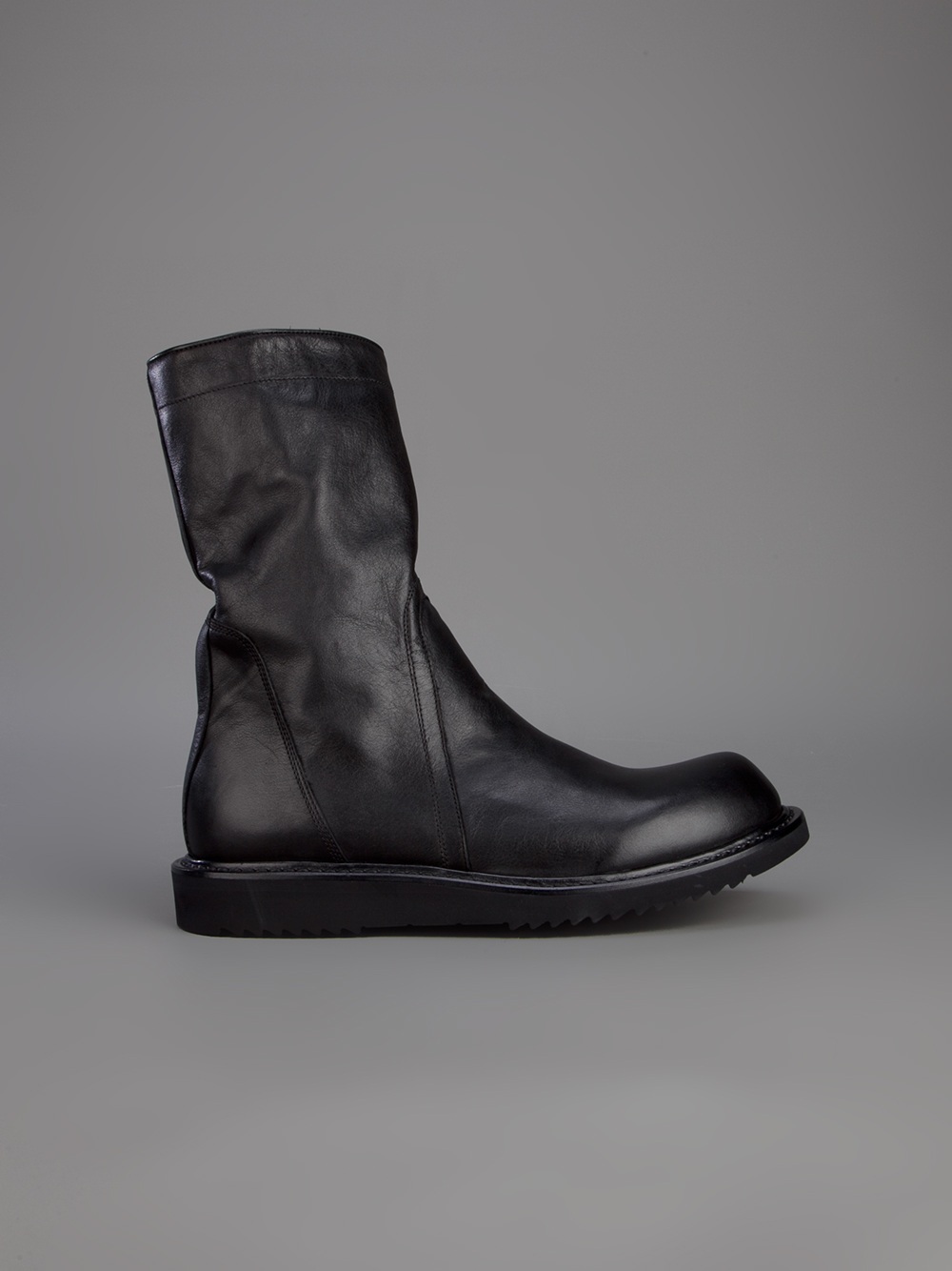 Rick Owens Side Zip Boot in Black for Men - Lyst