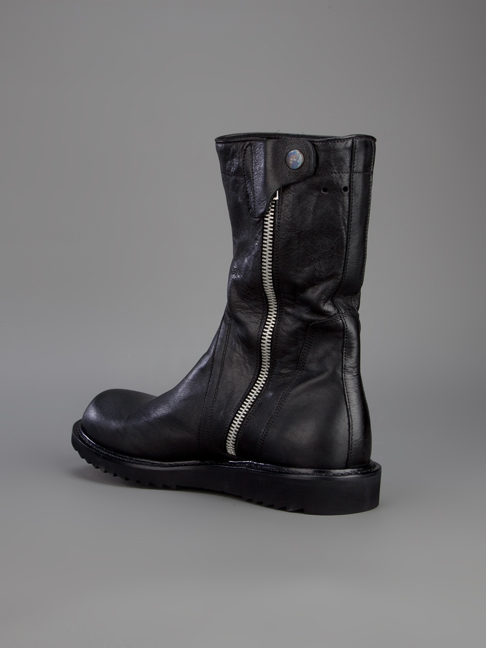 Rick Owens Side Zip Boot in Black for Men | Lyst