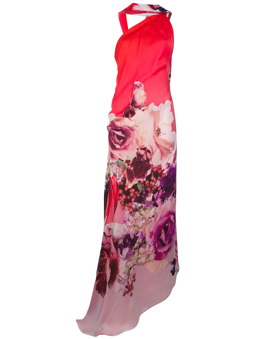 Roberto Cavalli One Shoulder Floral Print Dress | Lyst