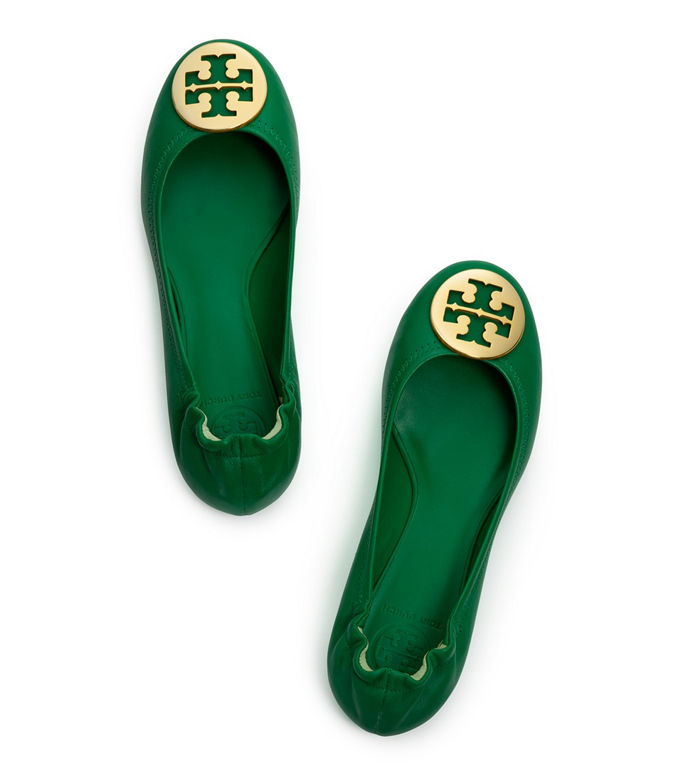 tory burch flats green