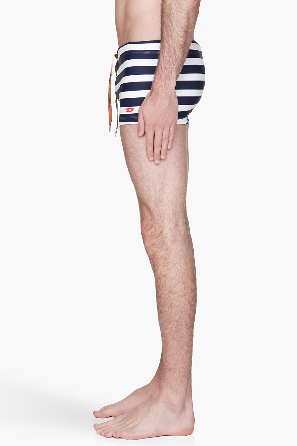 Lyst Diesel Striped Bmbr Aloha Brief Swim Trunks in White for Men