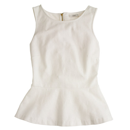 j crew white peplum top