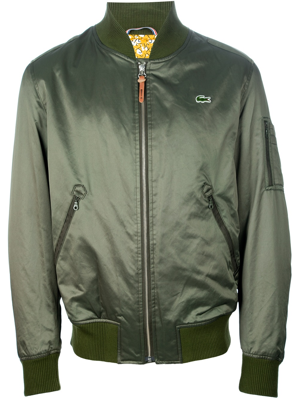 Lacoste L!ive Classic Bomber Jacket in Green for Men | Lyst UK