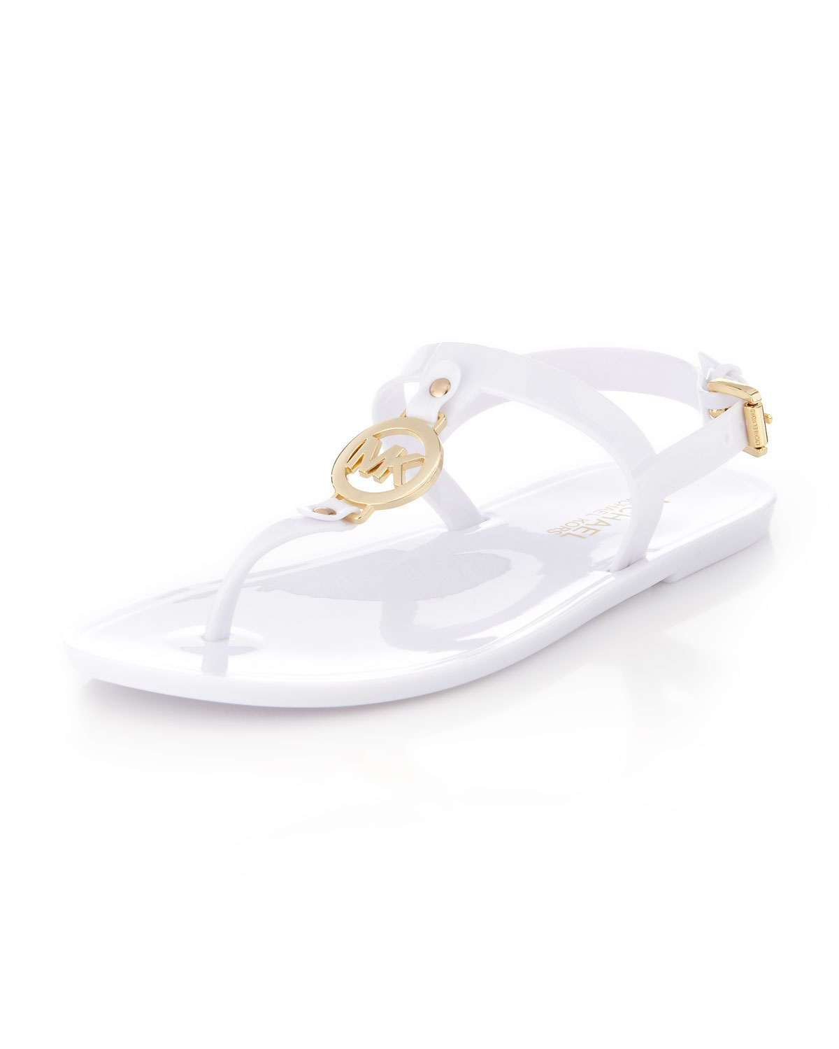 Michael Kors Sondra Jelly Thong Sandal in White - Lyst