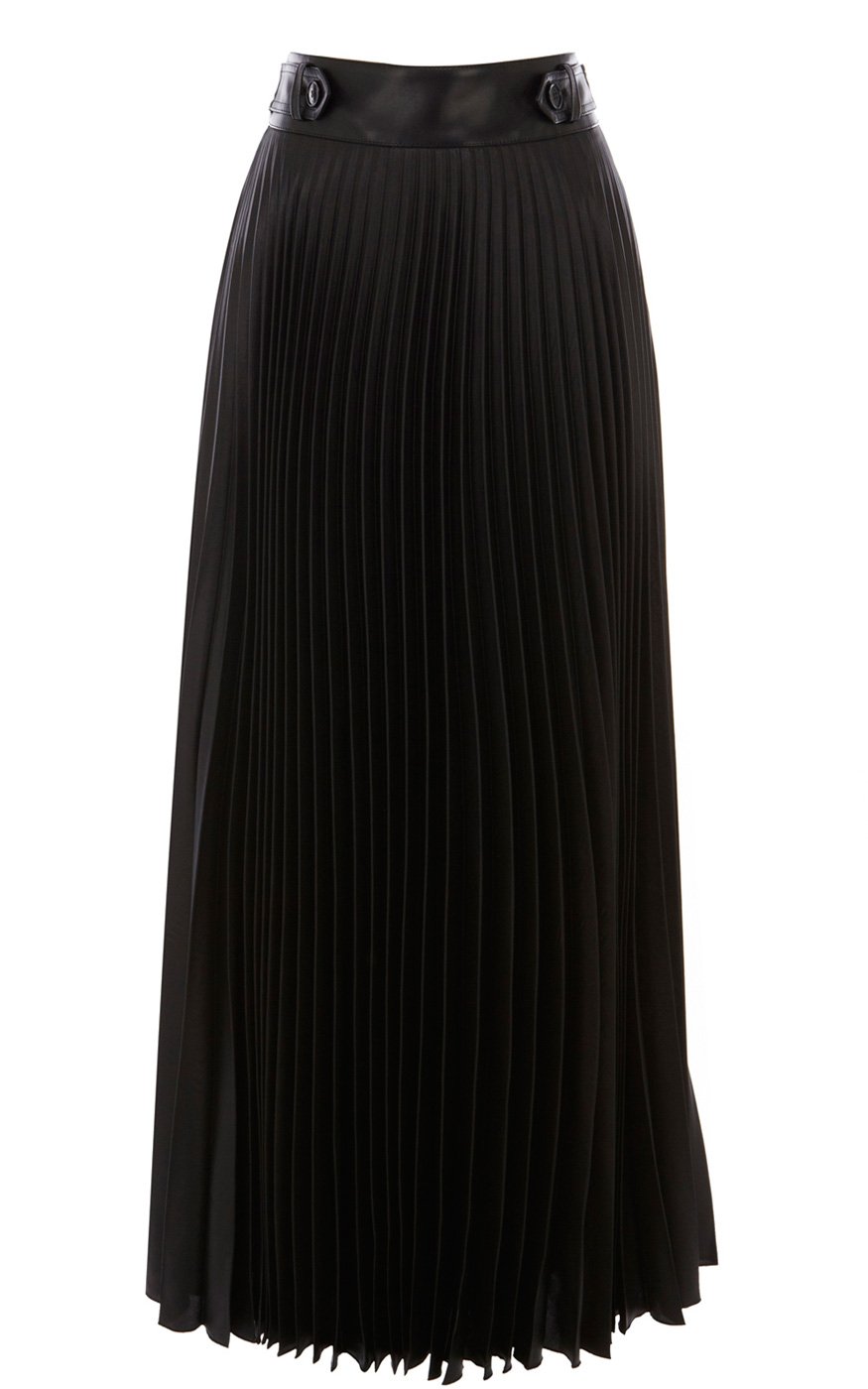 Lyst Karen Millen Limited Edition Long Pleated Skirt in Black