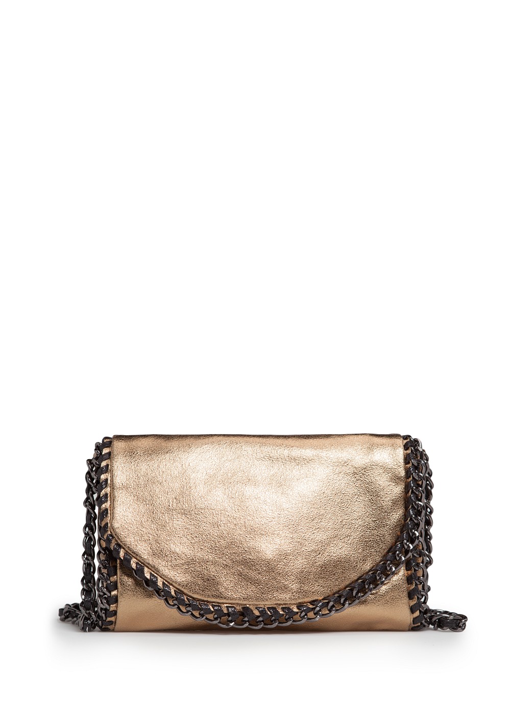Mango Touch Chains Metallic Bag in Gold (94) | Lyst