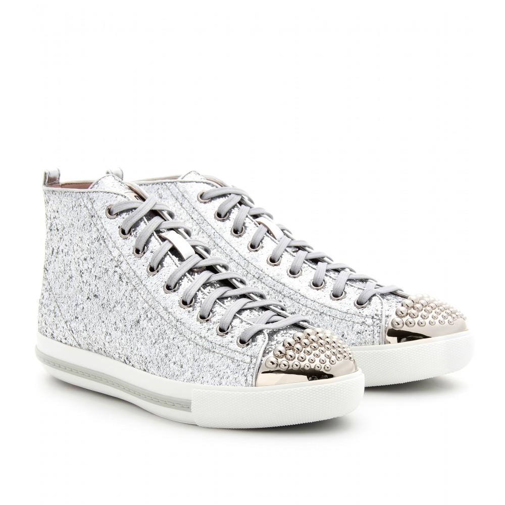 miu miu high top sneakers