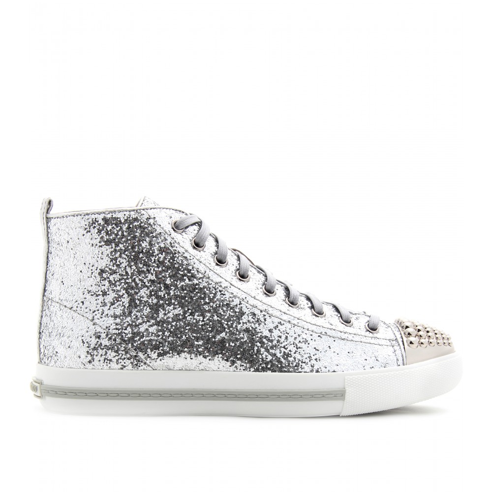 glitter high top shoes