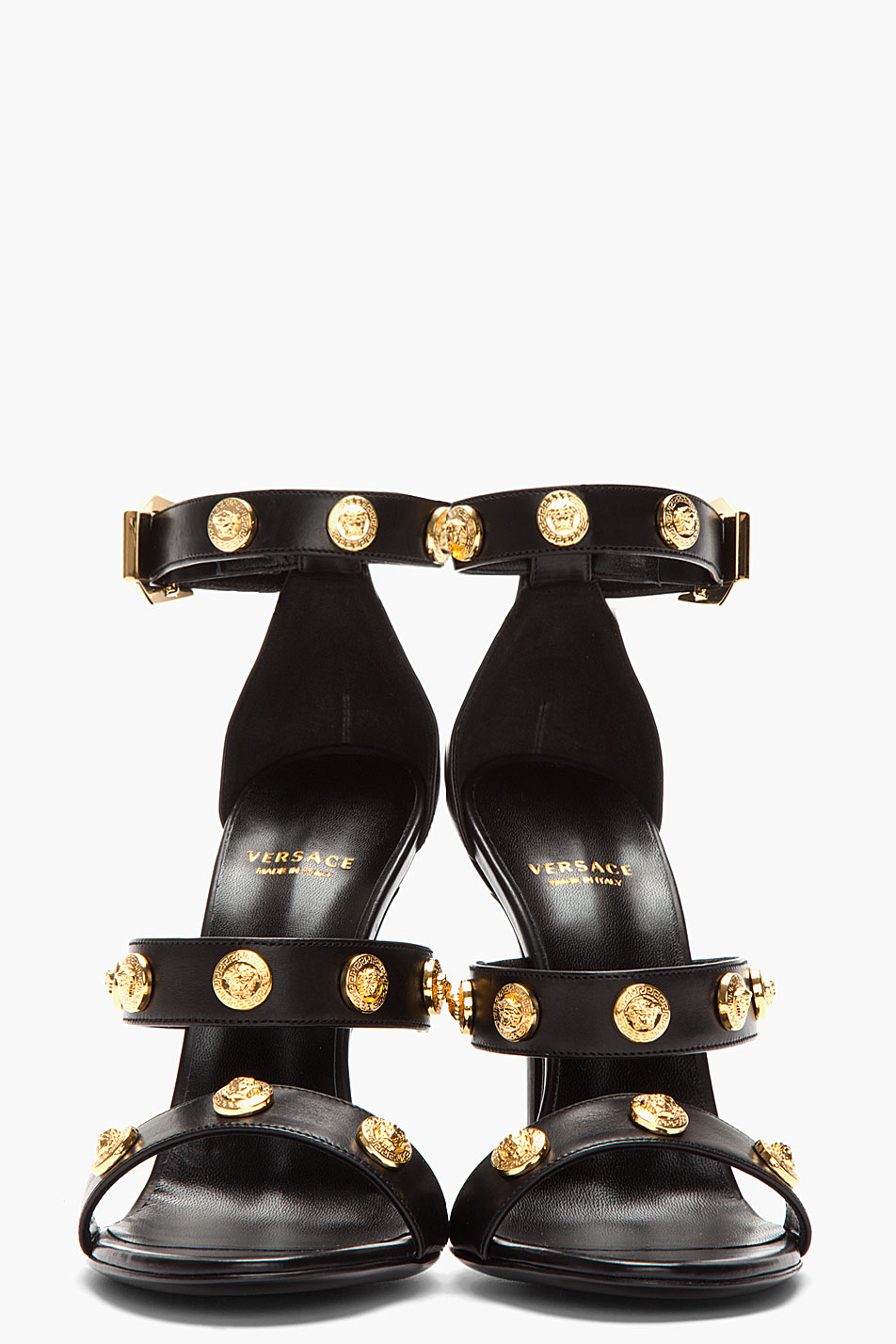 Womens RIVER ISLAND Black Be Platform Dolly Shoe Heels With Gold Buckle -  Uk 5 | eBay
