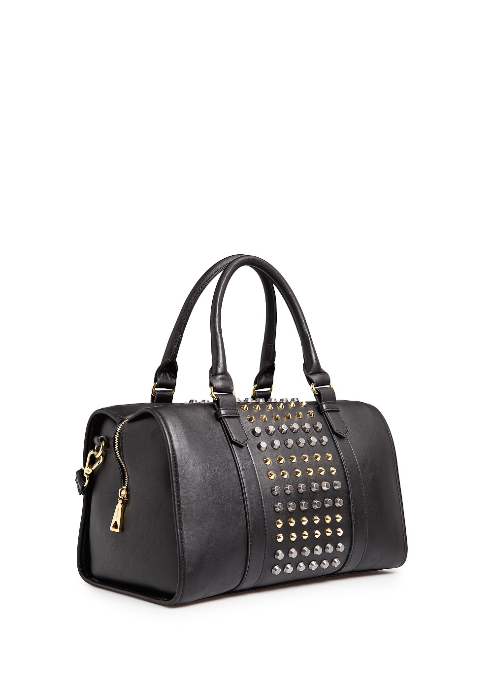 Lyst Mango Studded Bowling Bag in Black
