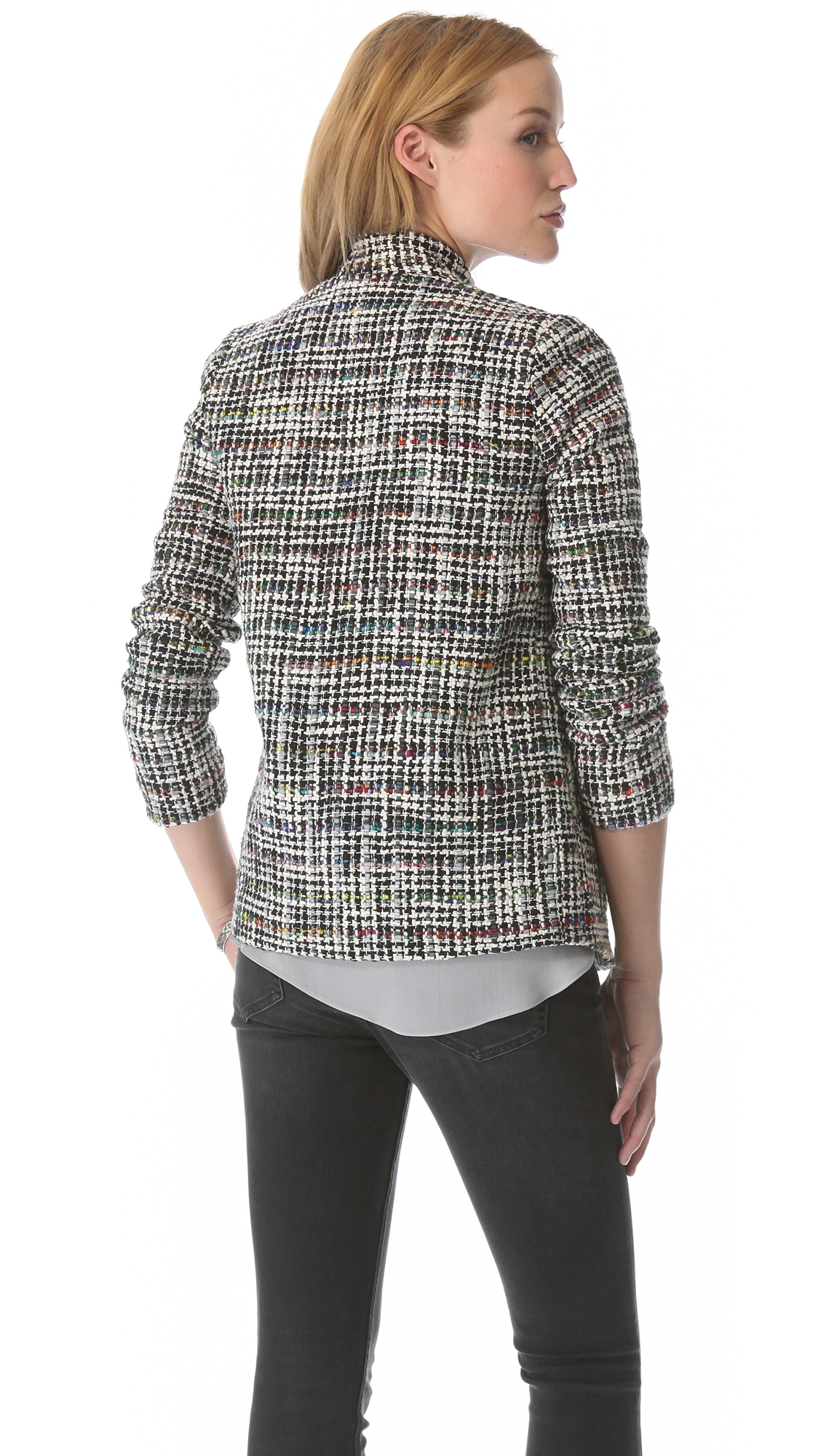 Roseanna Tipper Boucle Blazer in Gray Lyst