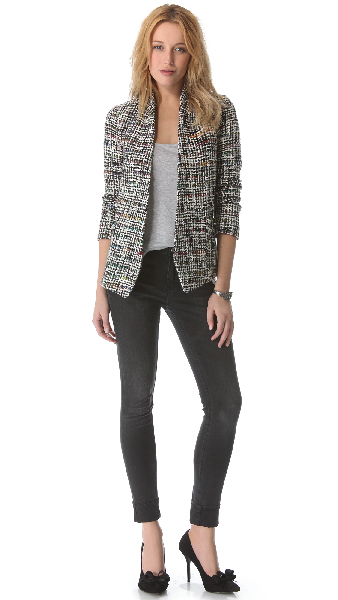 boucle blazer tipper roseanna gray