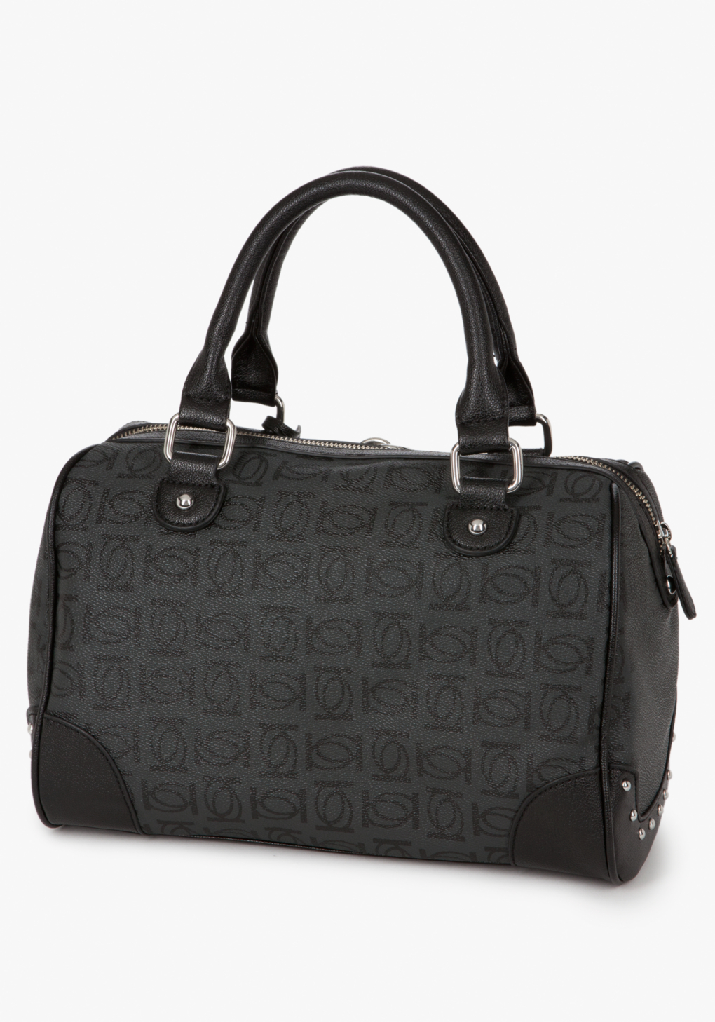 Bebe Logo Monogram Boston Bag in Black Black (Black) Lyst