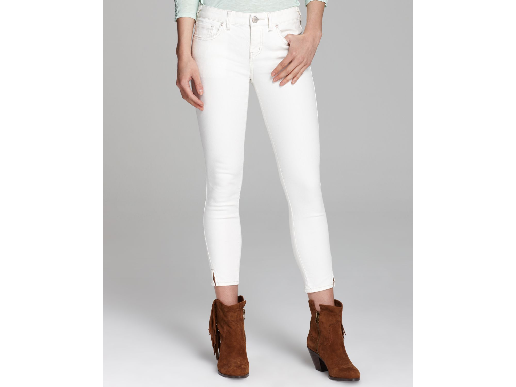 free people white skinny jeans