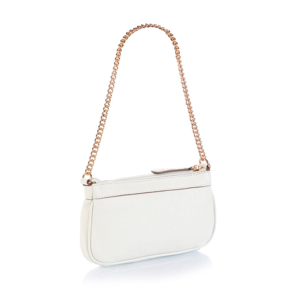 White Guess Handbag. GUESS Women's Britta Mini Crossbody Top Zip White ...