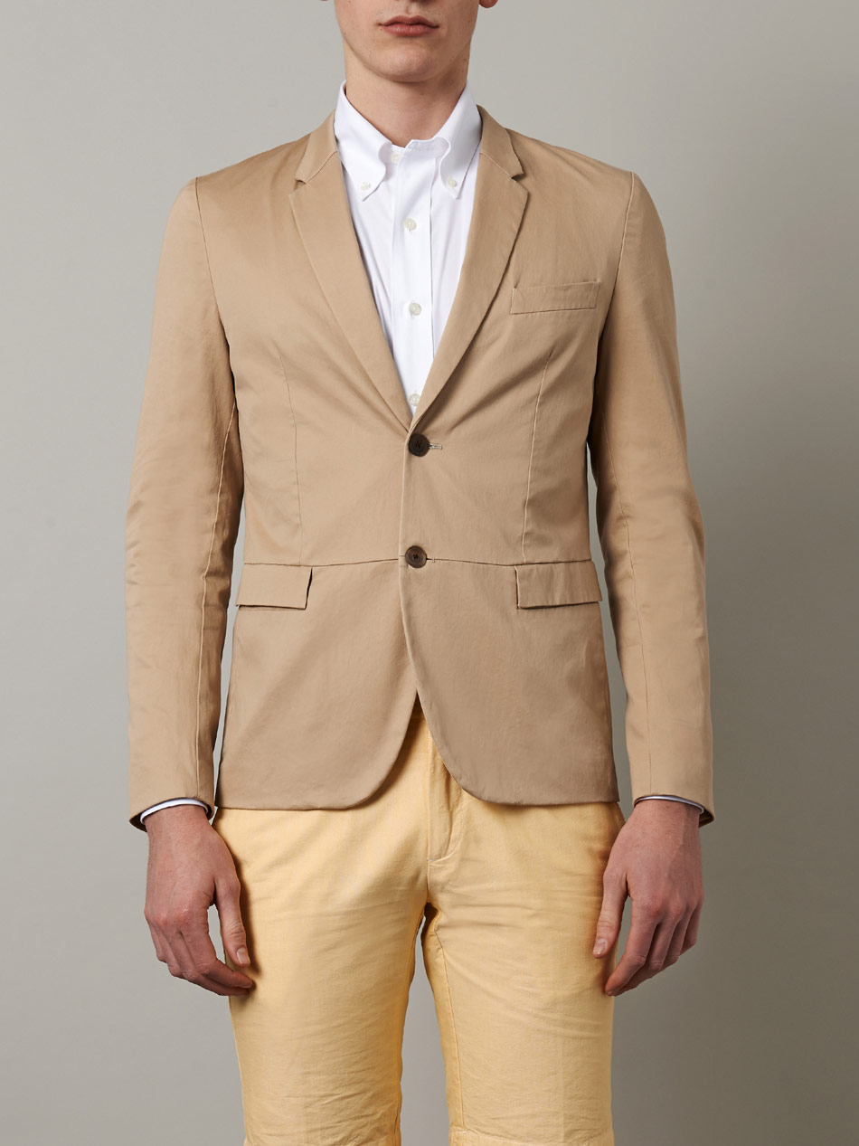 Paul Smith Cotton Blazer in Natural for Men Lyst