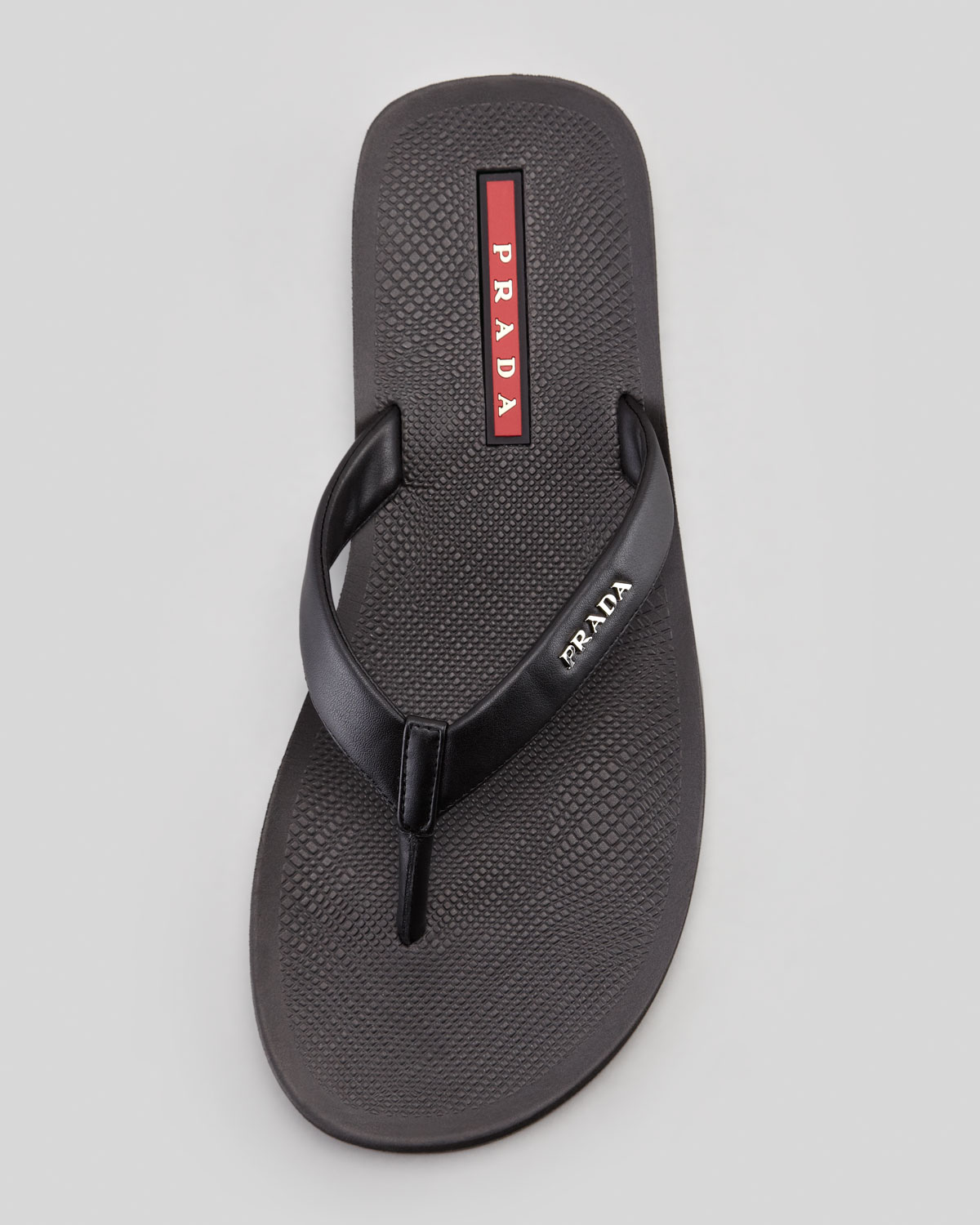 Lyst - Prada Nylon Thong Sandal in Black for Men