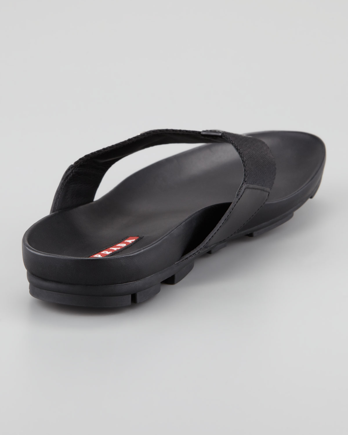 Lyst - Prada Nylon Thong Sandal in Black for Men