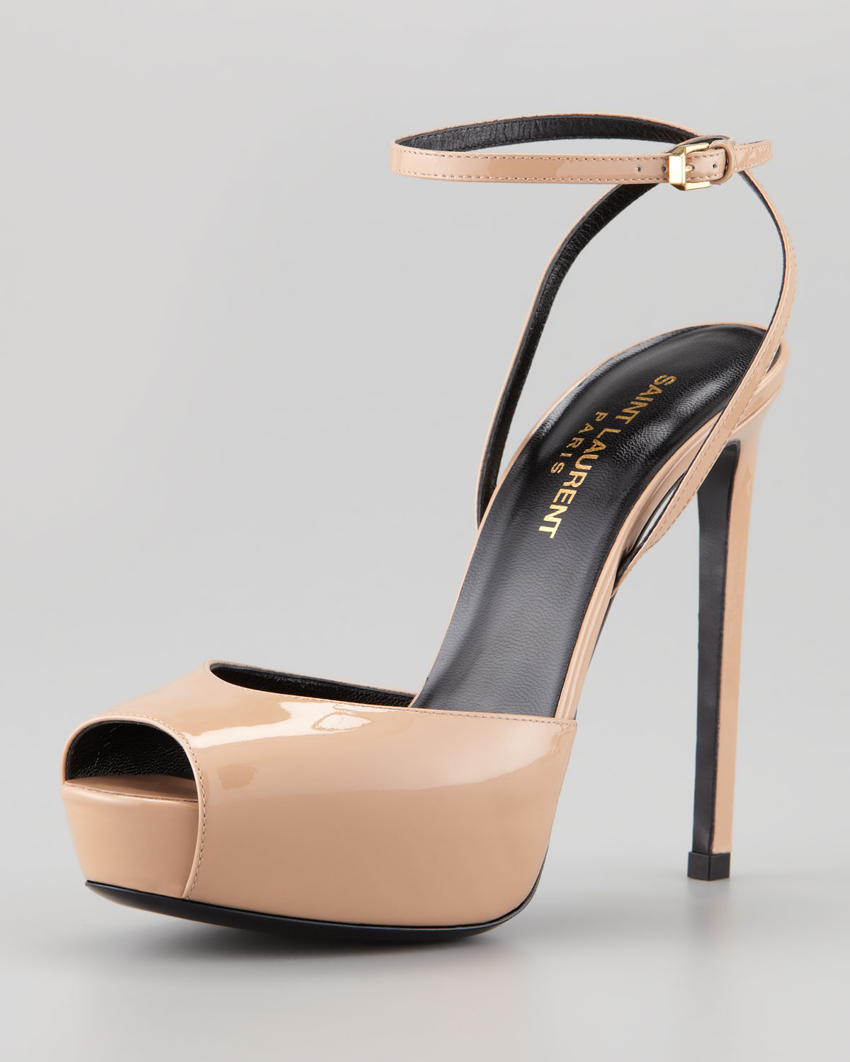 saint laurent open toe heels