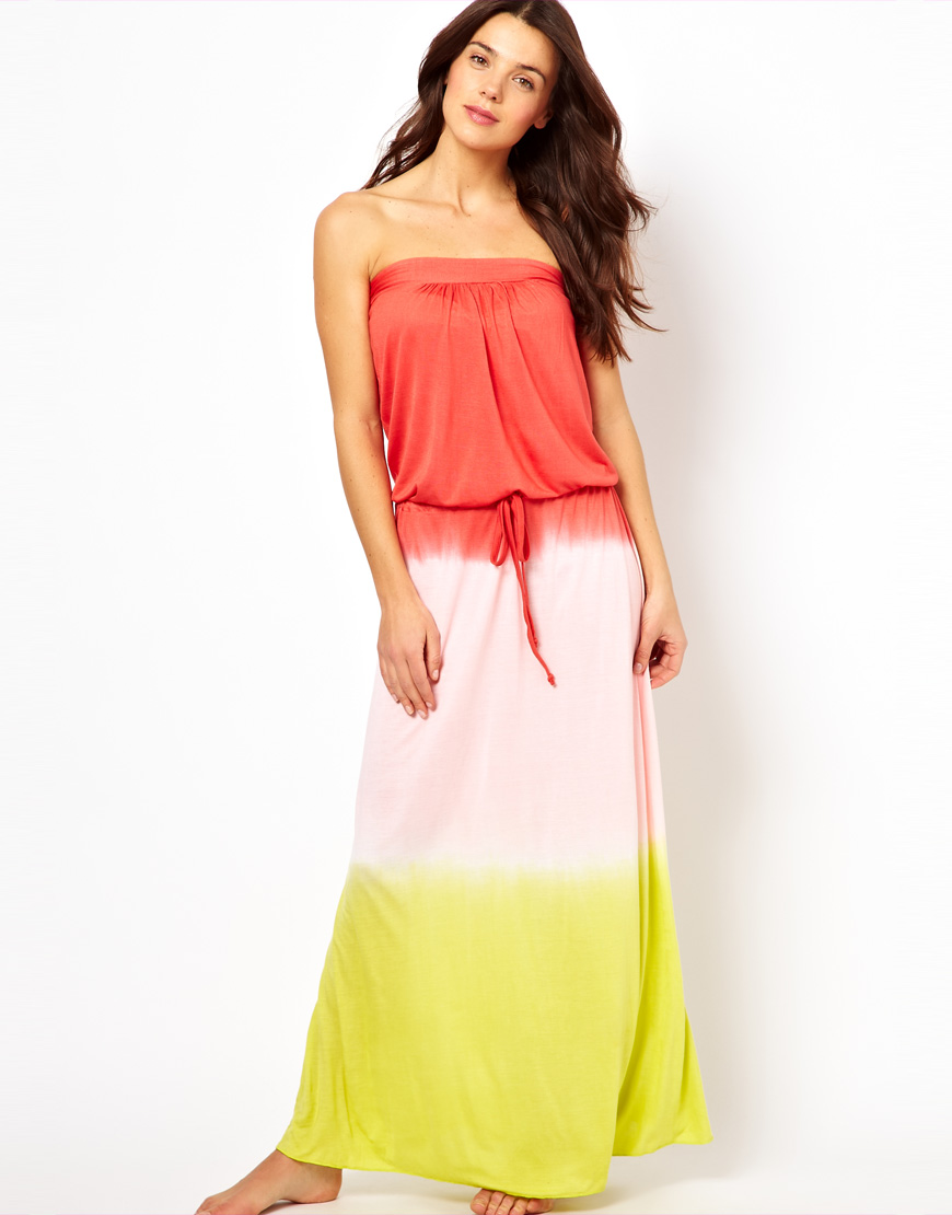 ombre jersey maxi dress