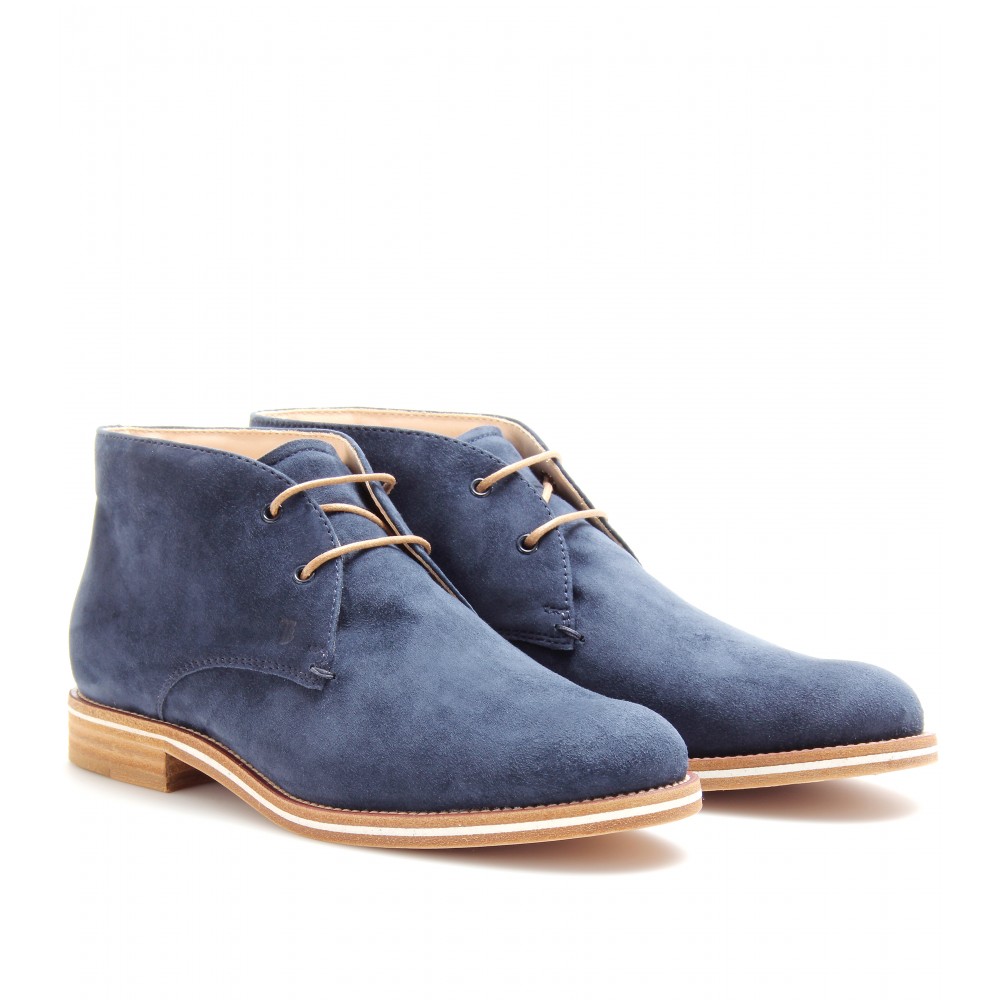 blue suede desert boots