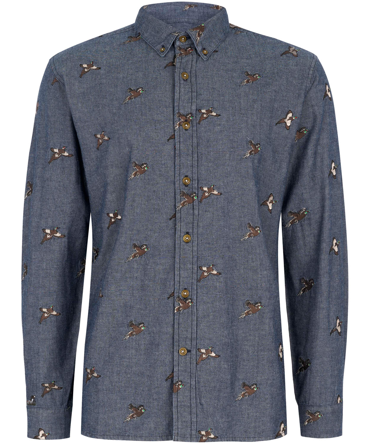 Lyst - Barbour Indigo Denim Pheasant Print Shirt in Blue for Men