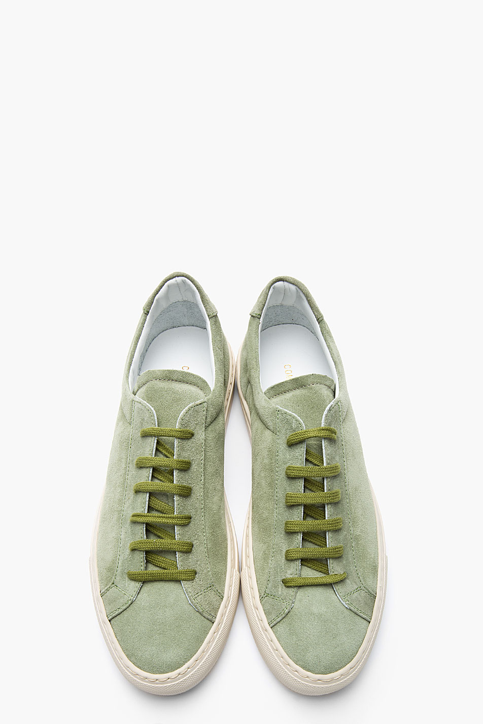 Common Projects Green Suede Achilles Sneakers for Men | Lyst