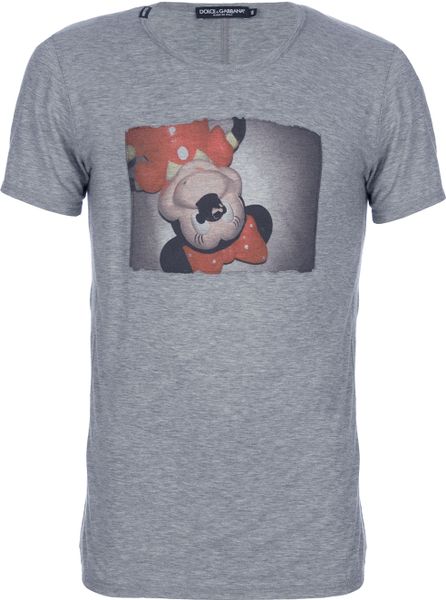 Dolce & Gabbana Minnie Mouse Tshirt in Gray for Men (mouse) | Lyst