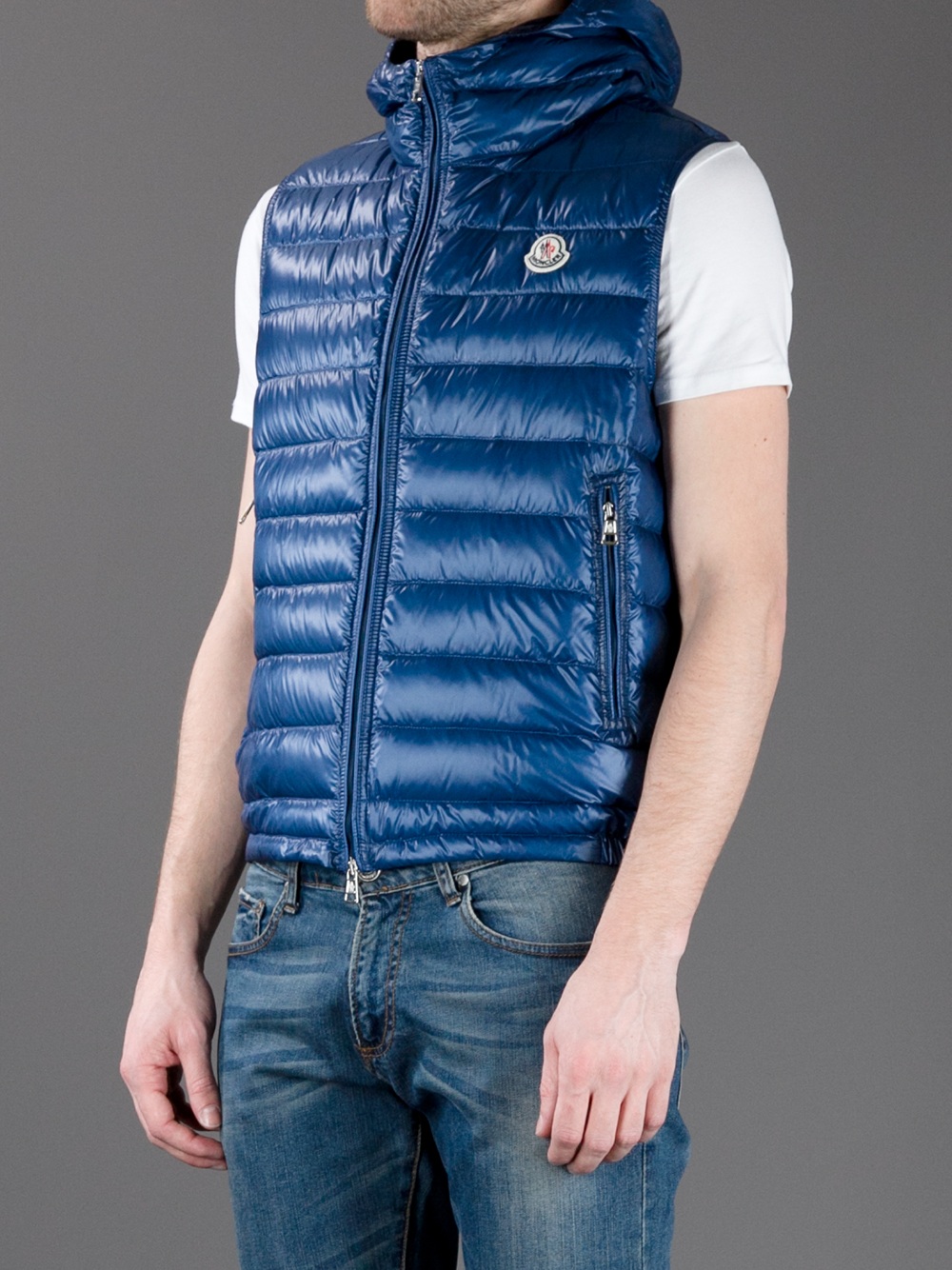 moncler mens hooded gilet