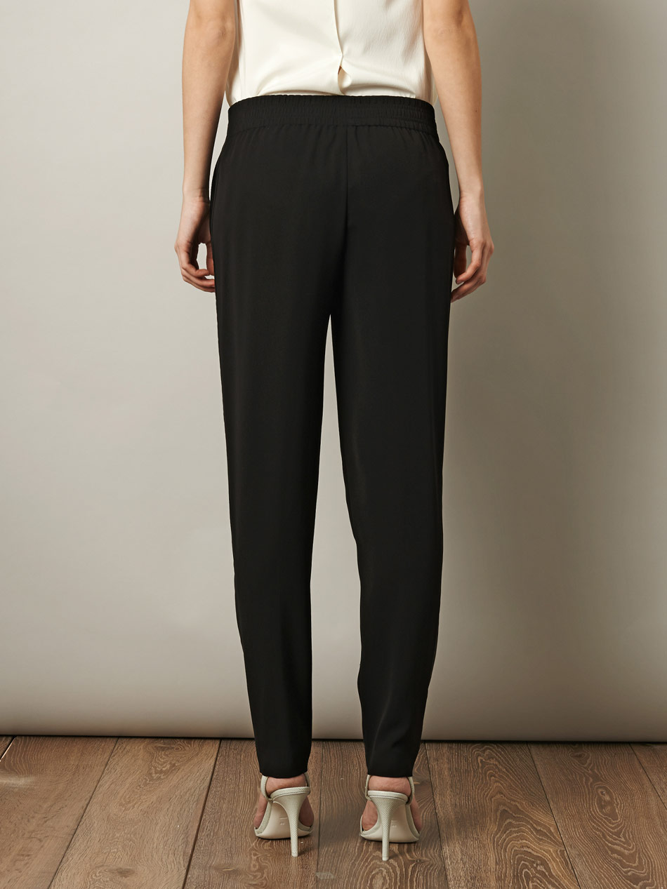 women's pants with tuxedo stripe