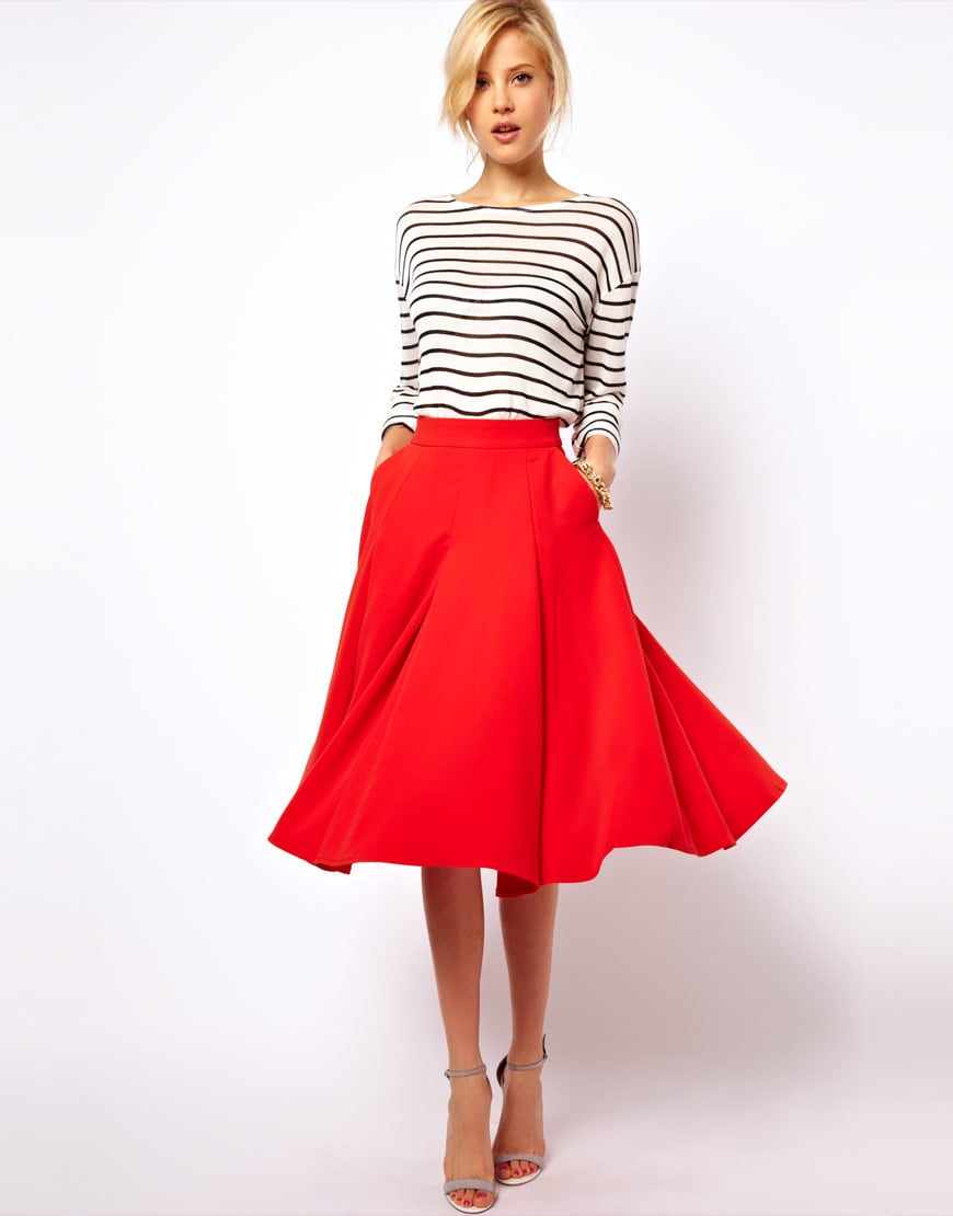 ASOS Collection Full Midi Circle Skirt with Pockets in | Lyst