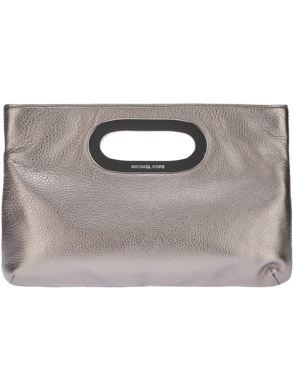 MICHAEL Michael Kors Berkley Clutch Bag in Silver (Metallic) - Lyst