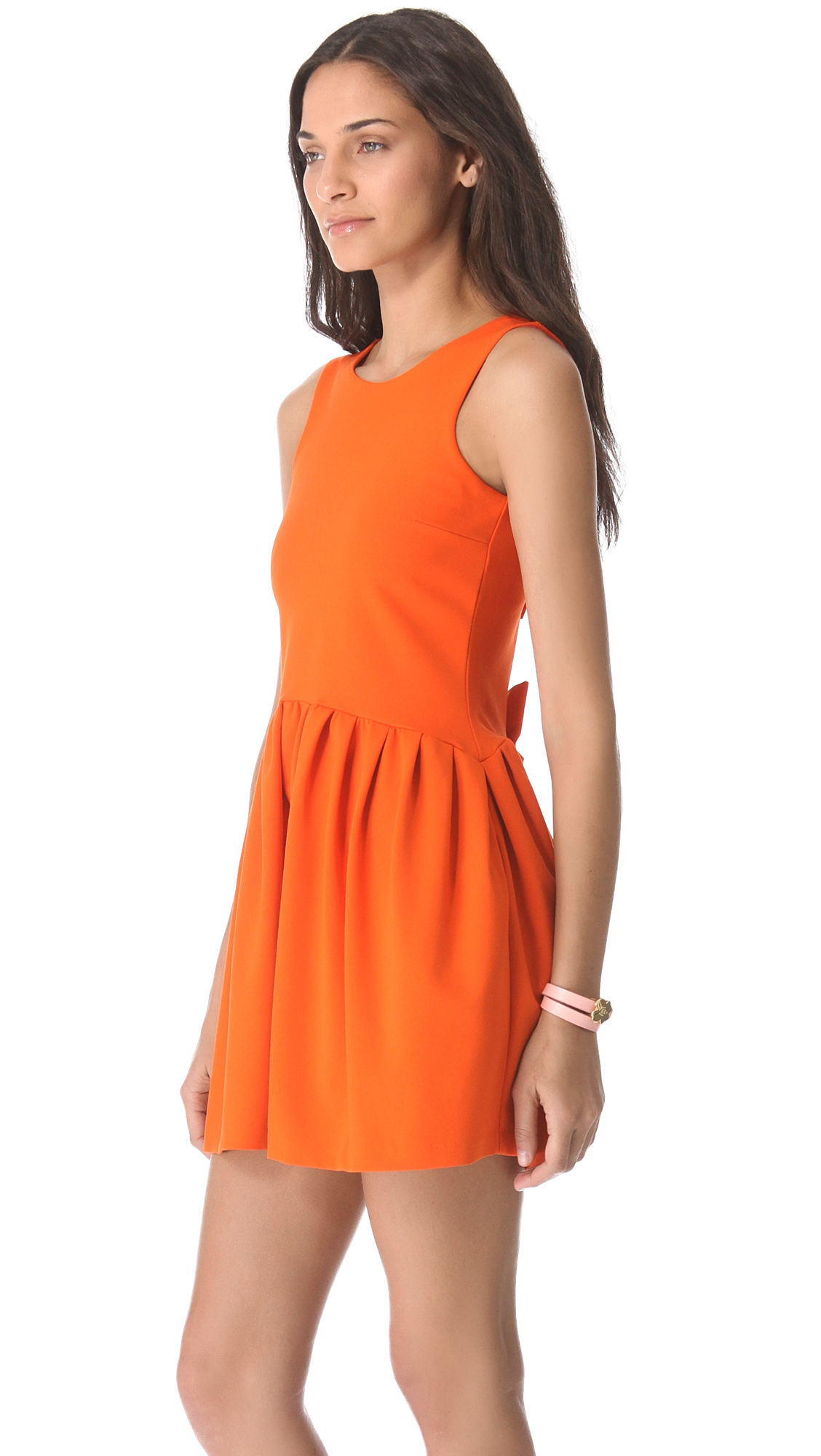 RED Valentino Bow Back Dress in Orange | Lyst
