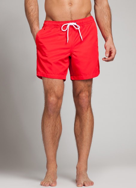 red mens swim trunks