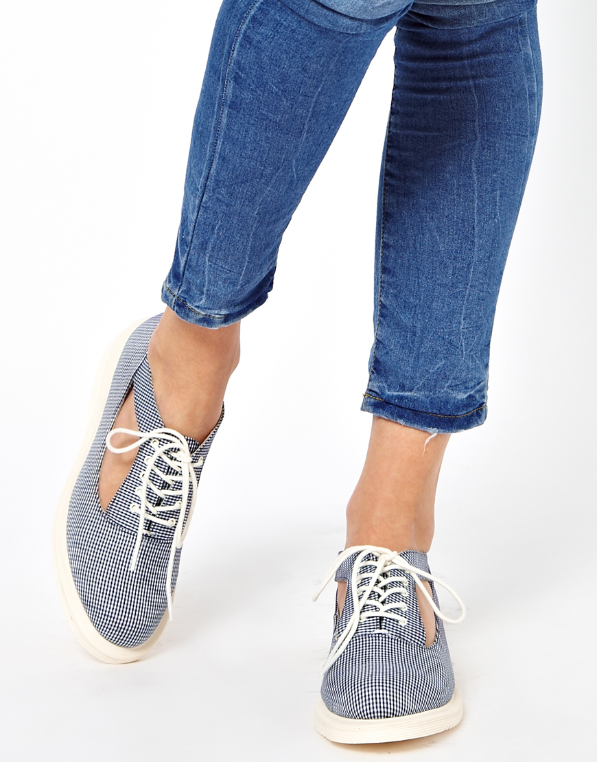 Dr. Martens Gingham Shoes in Blue for Men Lyst